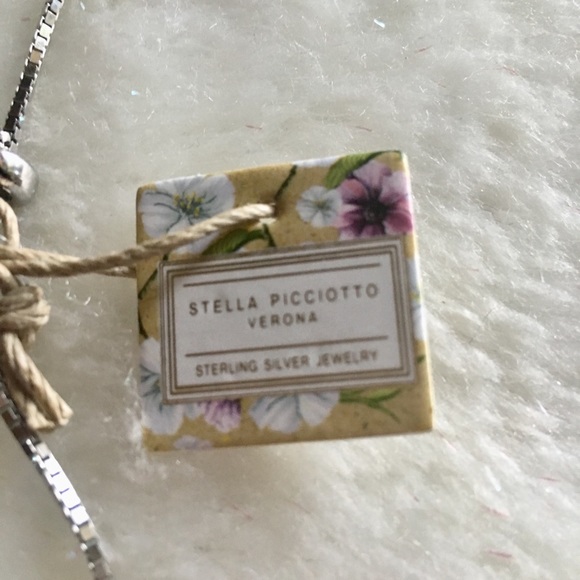 STELLA PICCIOTTO STERLING SILVER EMERALD ZIRCONIA BRACELET - Picture 4 of 5